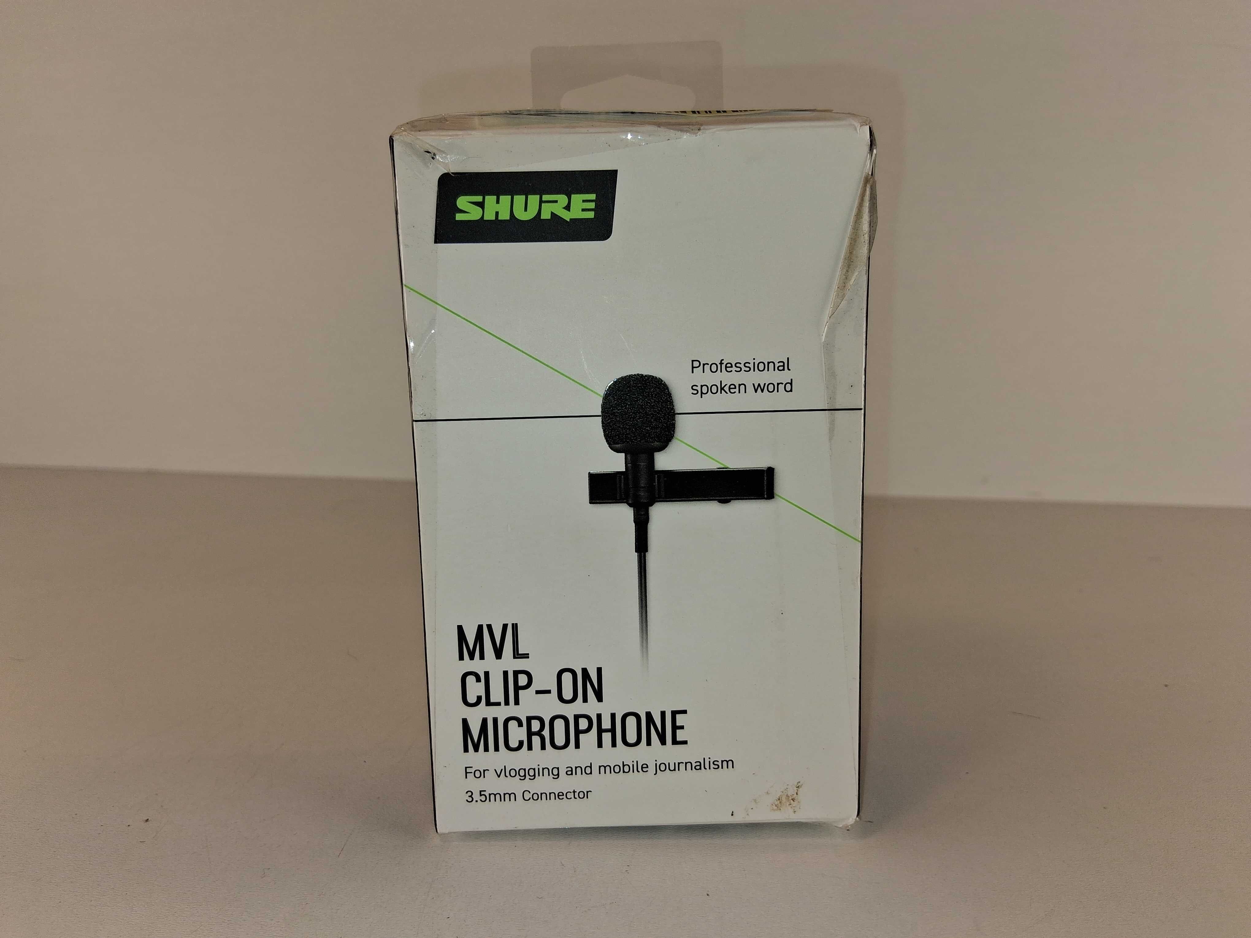 C038 Mikrofon Krawatowy Shure MVL Clip-On 3.5mm Do Vlogowania