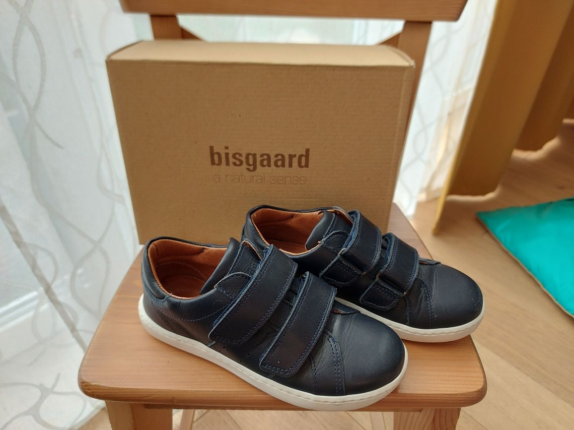 Bisgaard sneakersy skórzane  chłopięce na rzepy r. 30