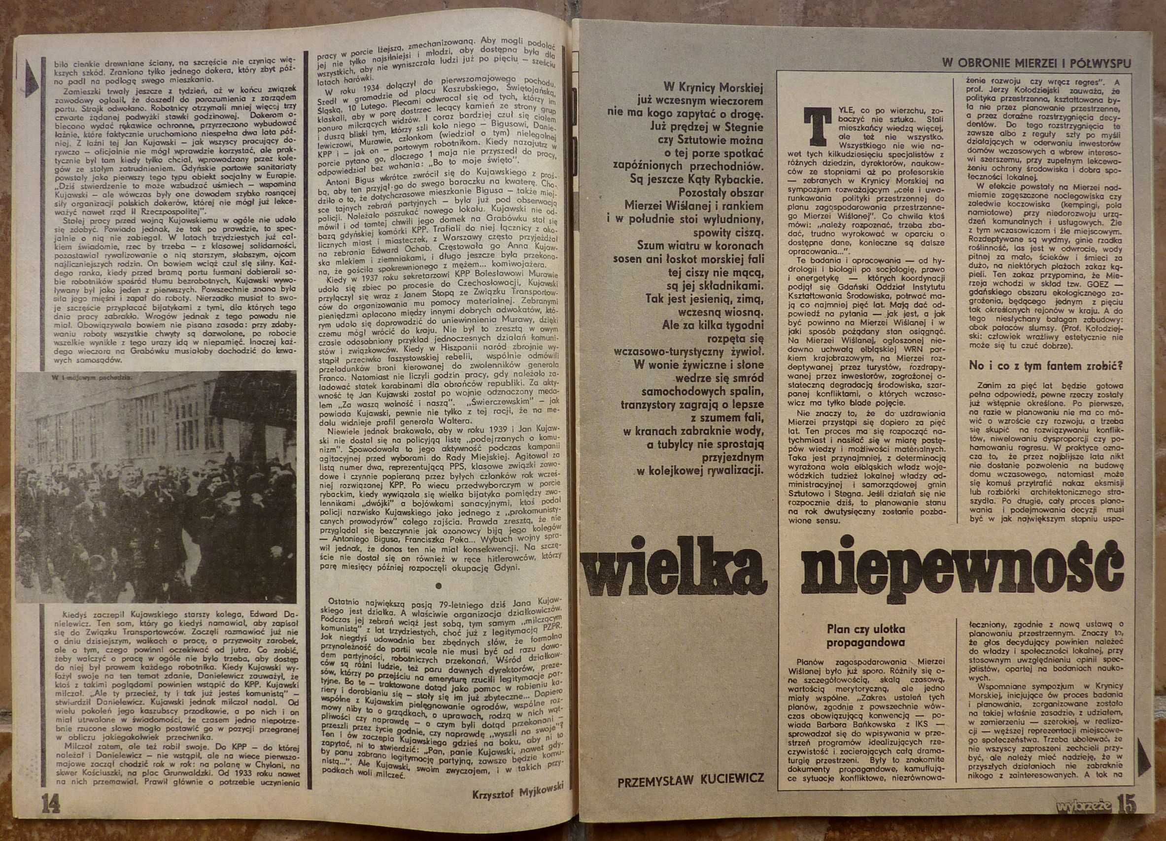 WYBRZEŻE tygodnik nr 17/1986 - plakat - zespół SAXON