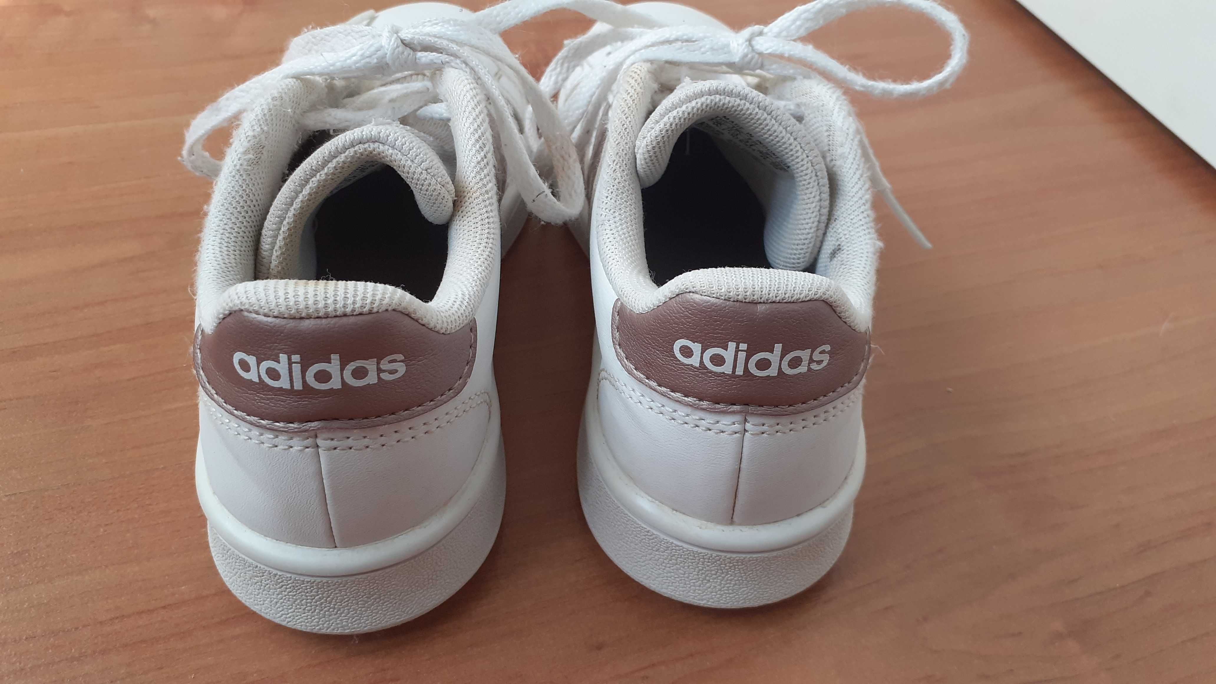 Ténis ADIDAS menina riscas rosa bronze metalizado Tam31