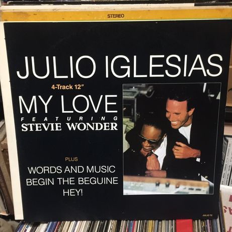 Vinil single: Julio Iglesias e Stevie Wonder - my love 1988