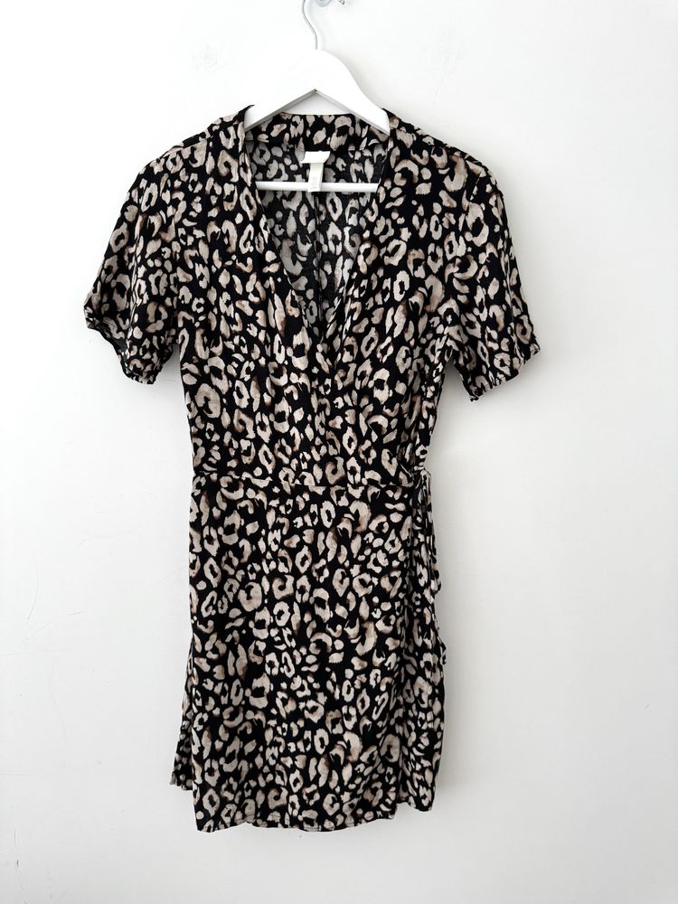 H&M kopertowa sukienka Wiskoza