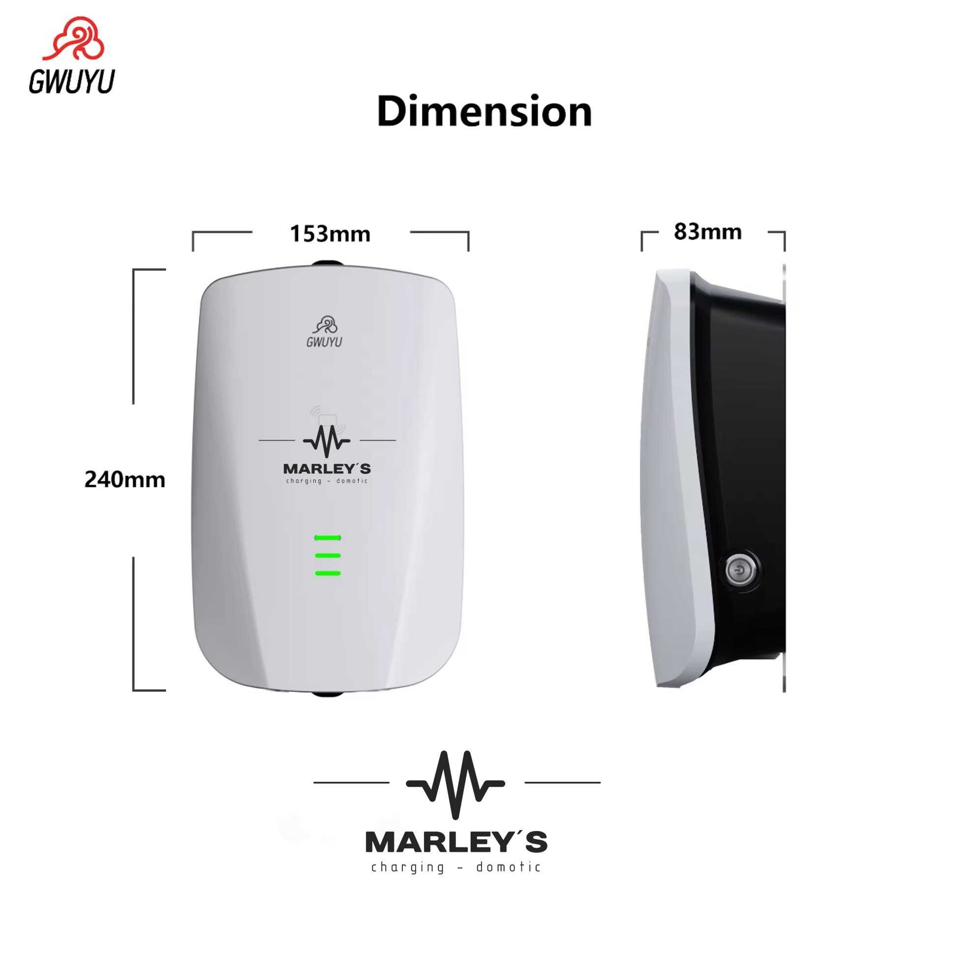Wallbox Carregador Parede - 7.6 kw - 32 A - c/ APP e Cartões