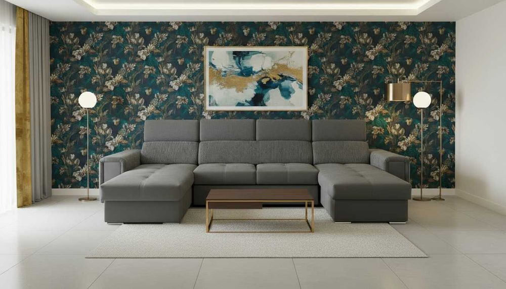 Elegancki narożnik AVANTI 2 - 2 pojemniki na pościel, Dostawa