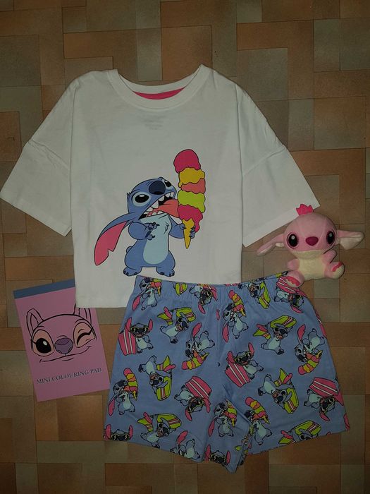Яркая пижама Disney Стич 9-12 лет, комплект Stitch футболка-шорты