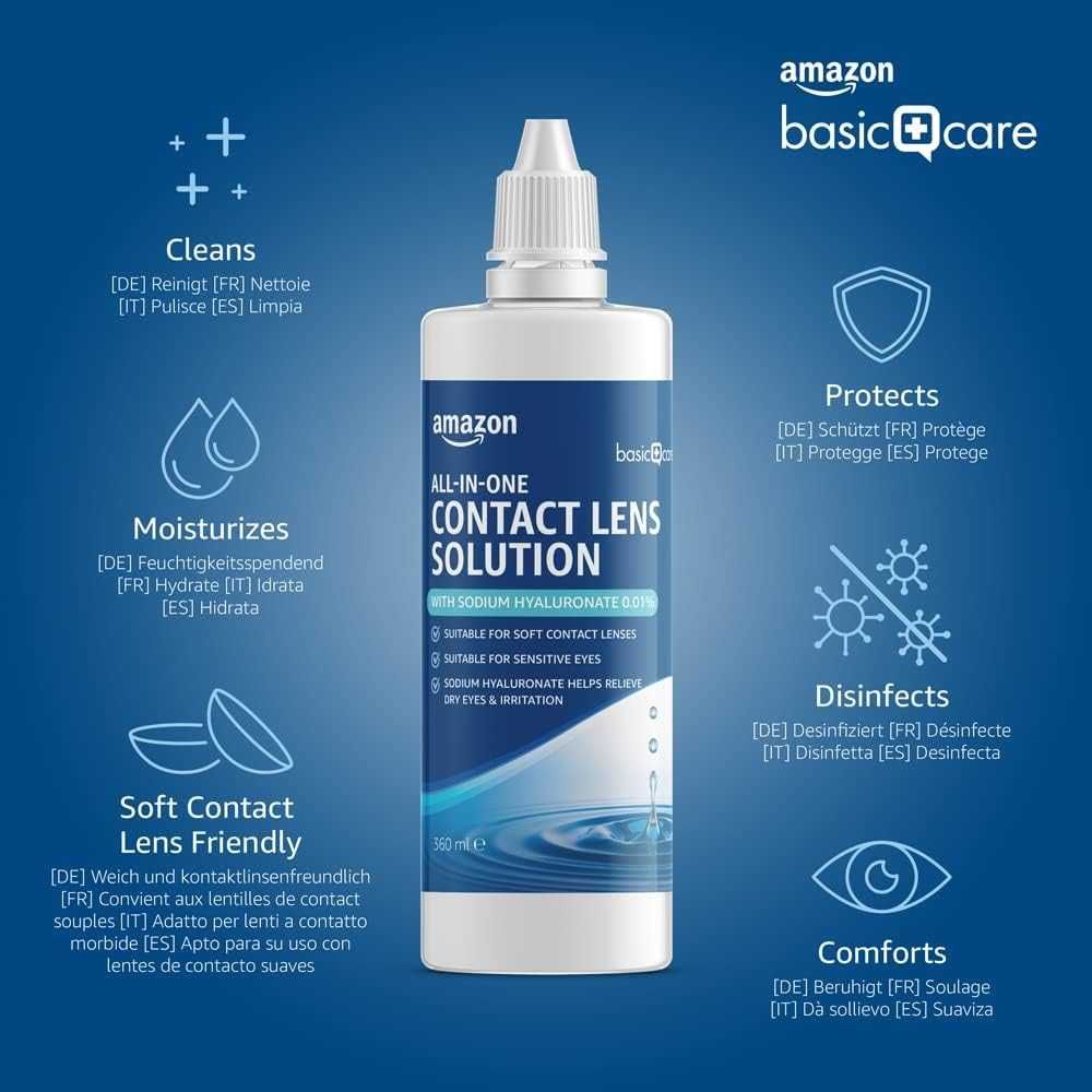 Basic Care Płyn do miekkich soczewek z hialuronianem sodu 360ml x3