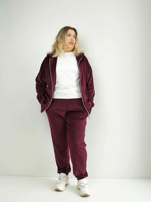 Жіночий велюровий костюм кофта зипка и штаны женский 10515