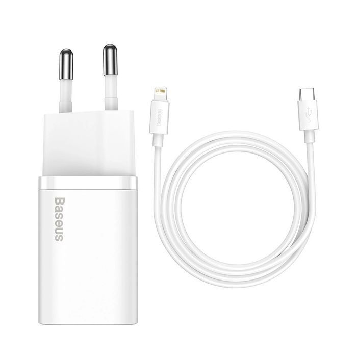 Baseus Super Si 1C szybka ładowarka USB C 20W PD + kabel Lightning 1m