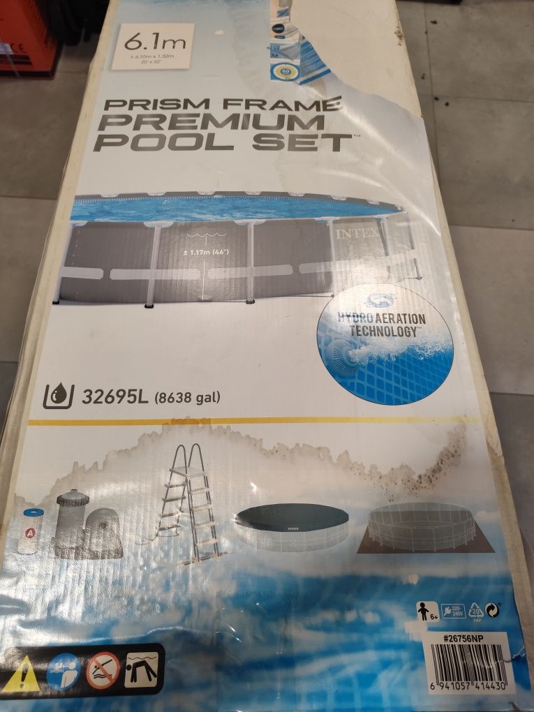 Basen okrągły stelażowy 610 x 132 cm + Akcesoria intex