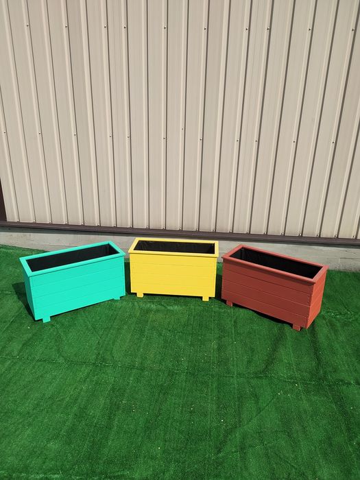 Вазоны для цветов оз натурального дерева