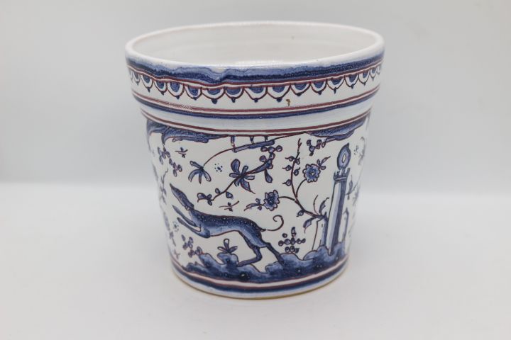 Vaso em Faiança Coimbra Assinada e numerada Séc. XVII