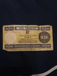 Bon towarowy 0.20 $, 1979r.