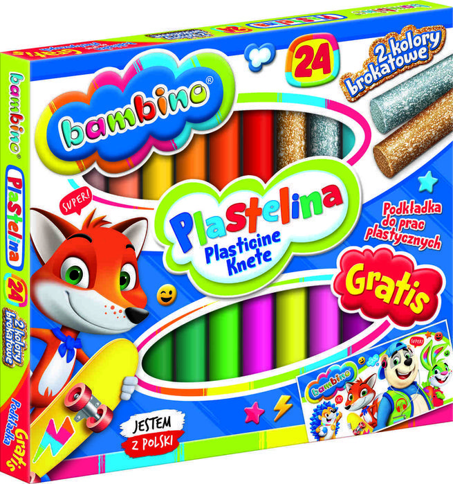 bambino plastelina klasyczna 24 kolory