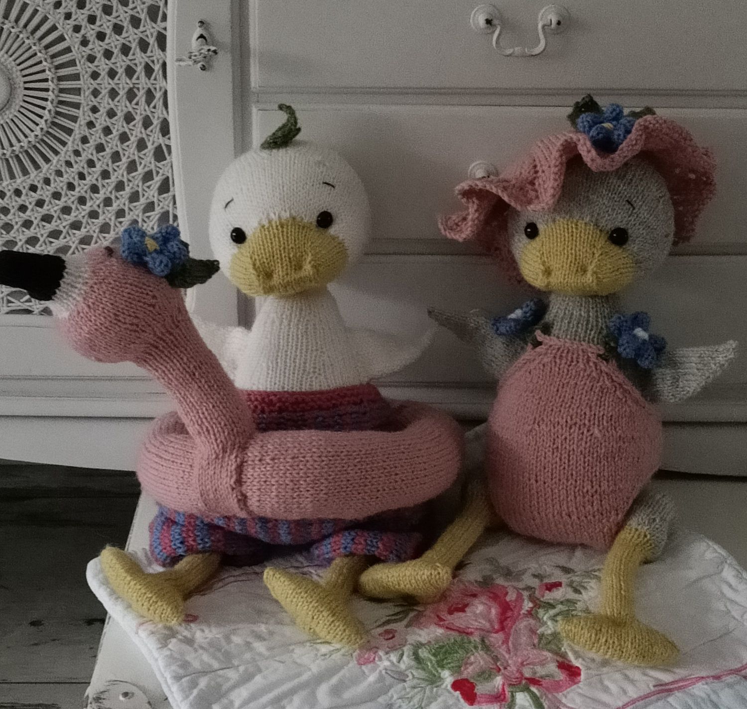 Ptyś i Balbina na wakacjach amigurumi