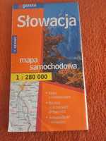 Stara mapa samochodowa Słowacji