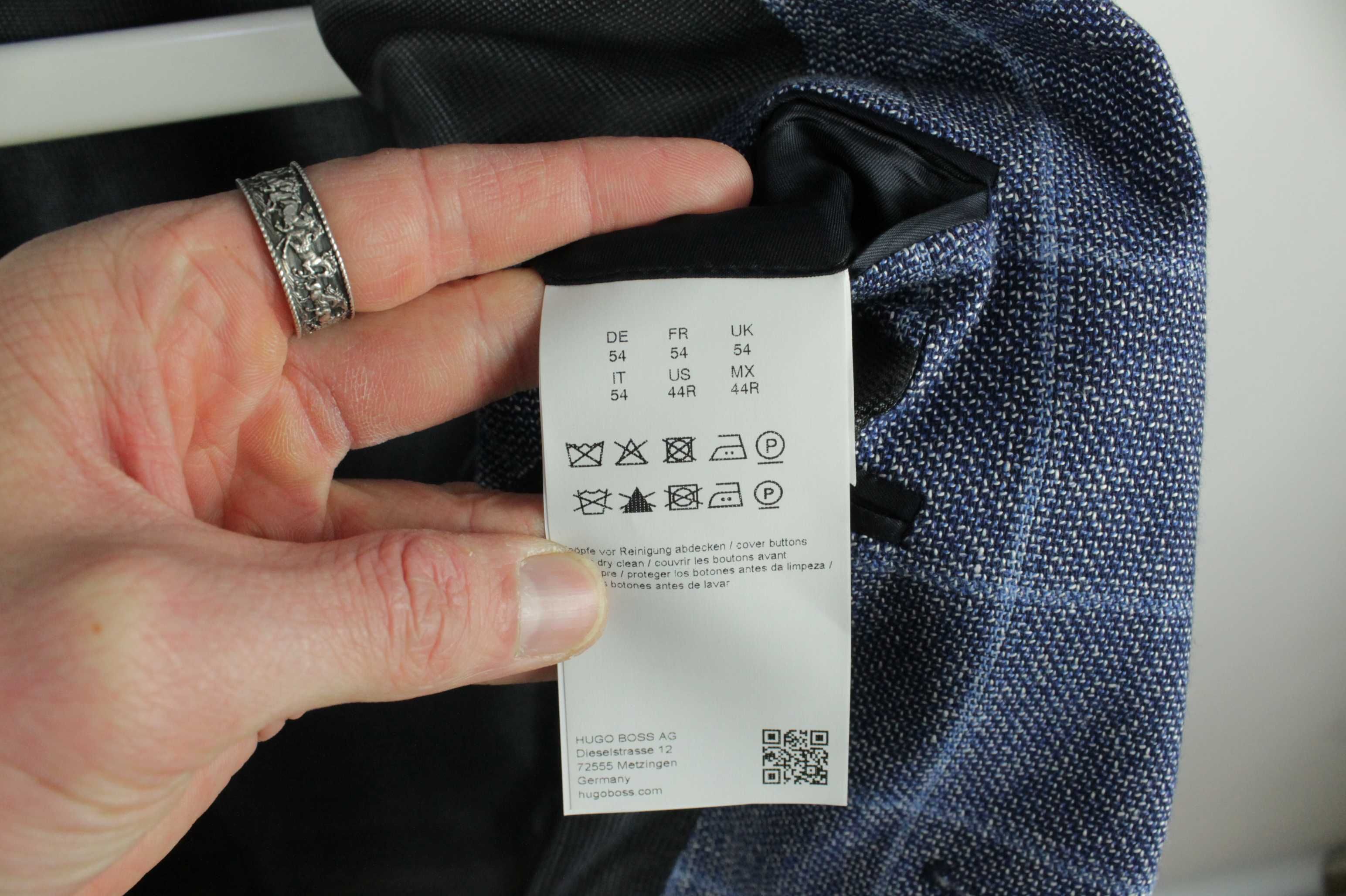 Елегантний спортивний піджак блейзер Hugo Boss Wool Linen Slim Fit 54