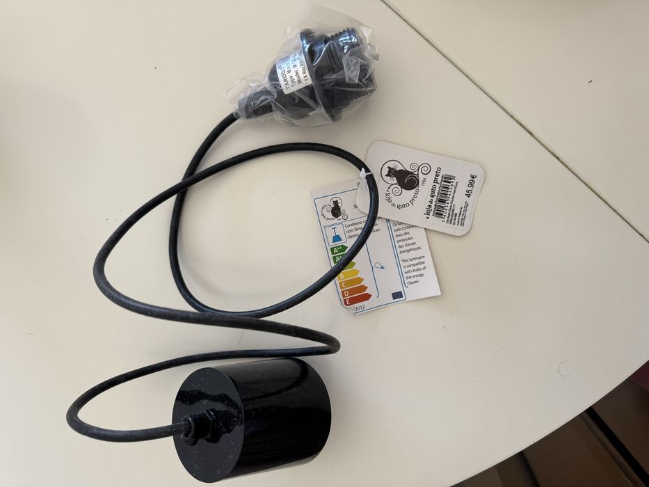 Abajur Castanho Gato Preto