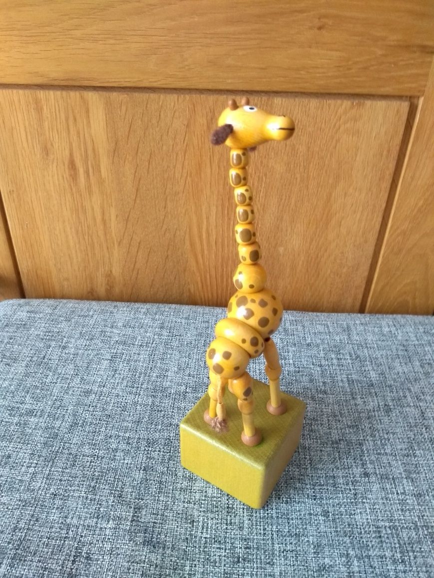 Zabawka Detoa żyrafa składana dziecka zwierzątko zoo kolekcja drewnian