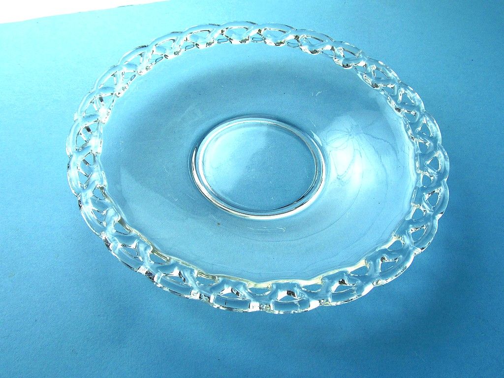 1960 designerski szklany talerz patera