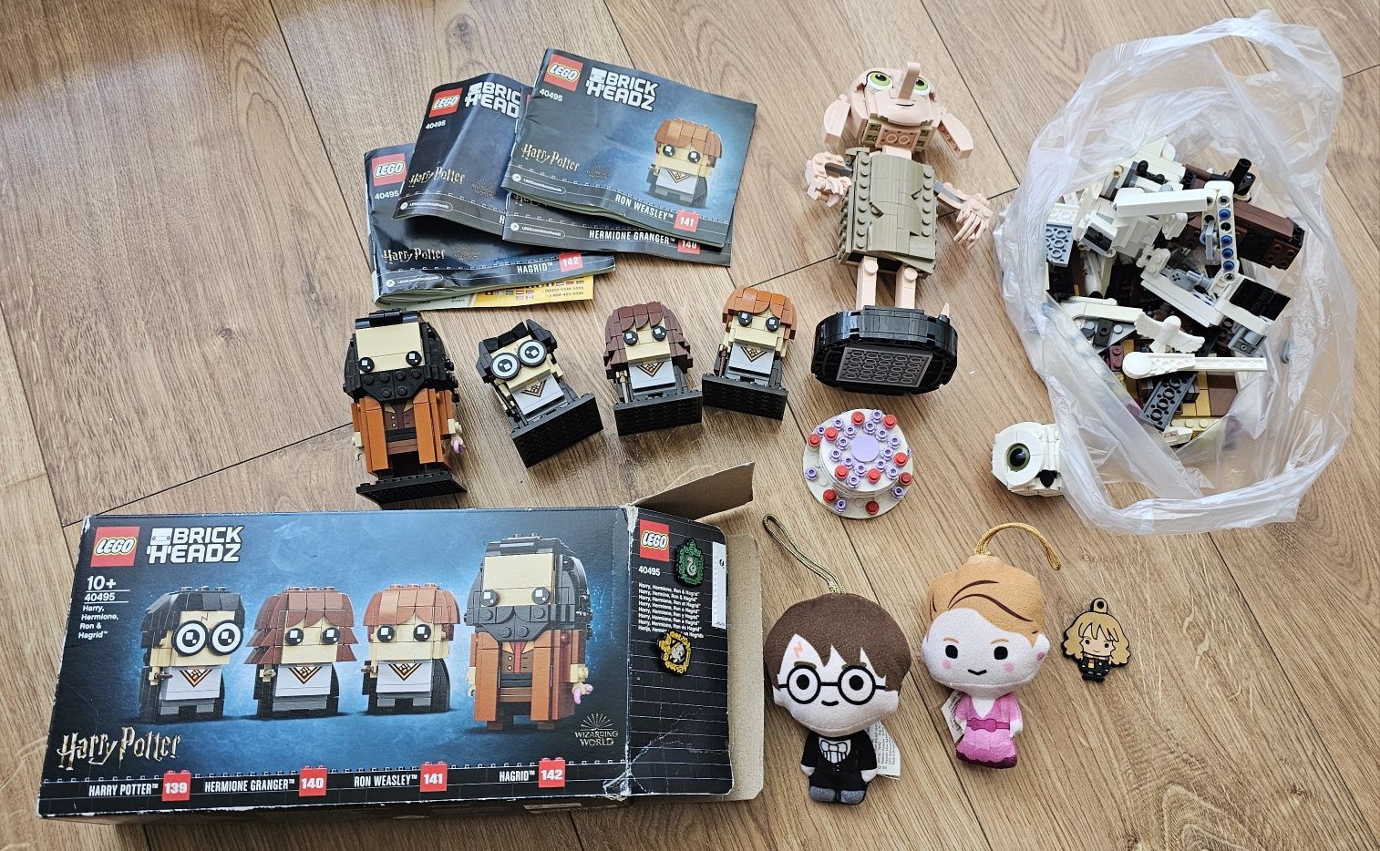 Harry Potter zestaw Klocki lego Zgredek Harry, Hermiona,Ron, Hedwiga