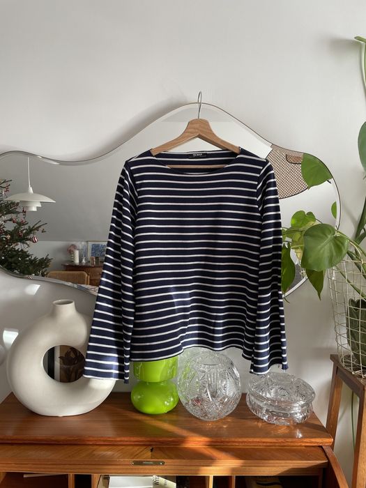 Sweter w paski zara oversize bluzka bluza w paski bawełna