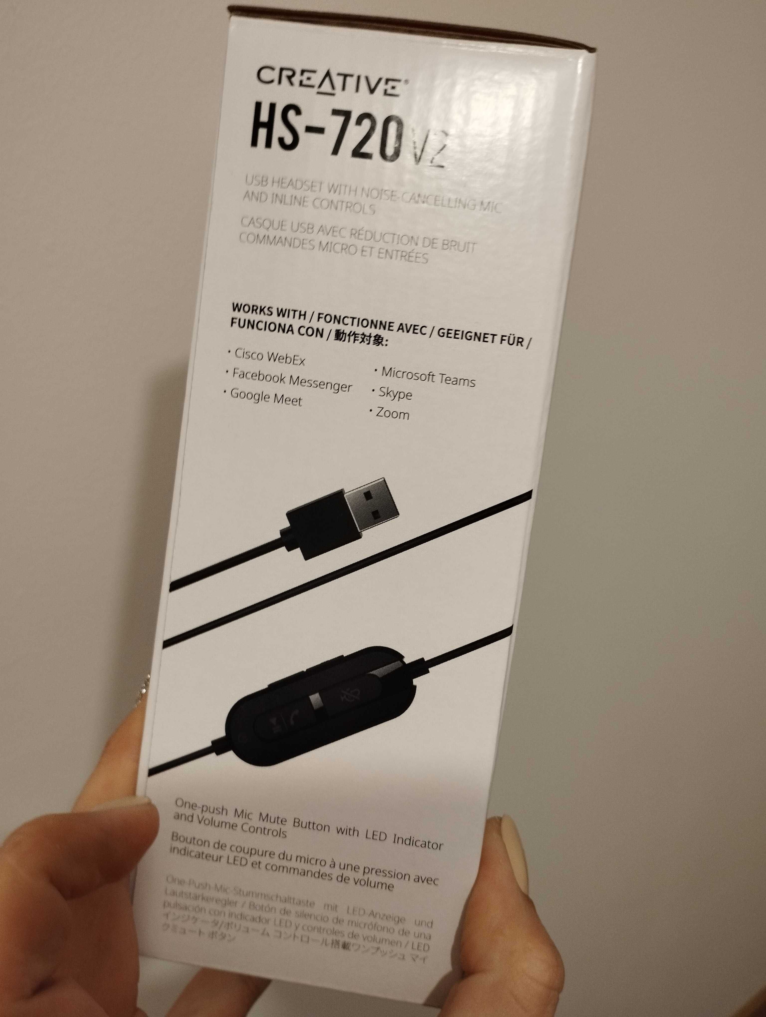 Zestaw słuchawkowy Creative HS720 V2, nowy, na prezent, okazja!