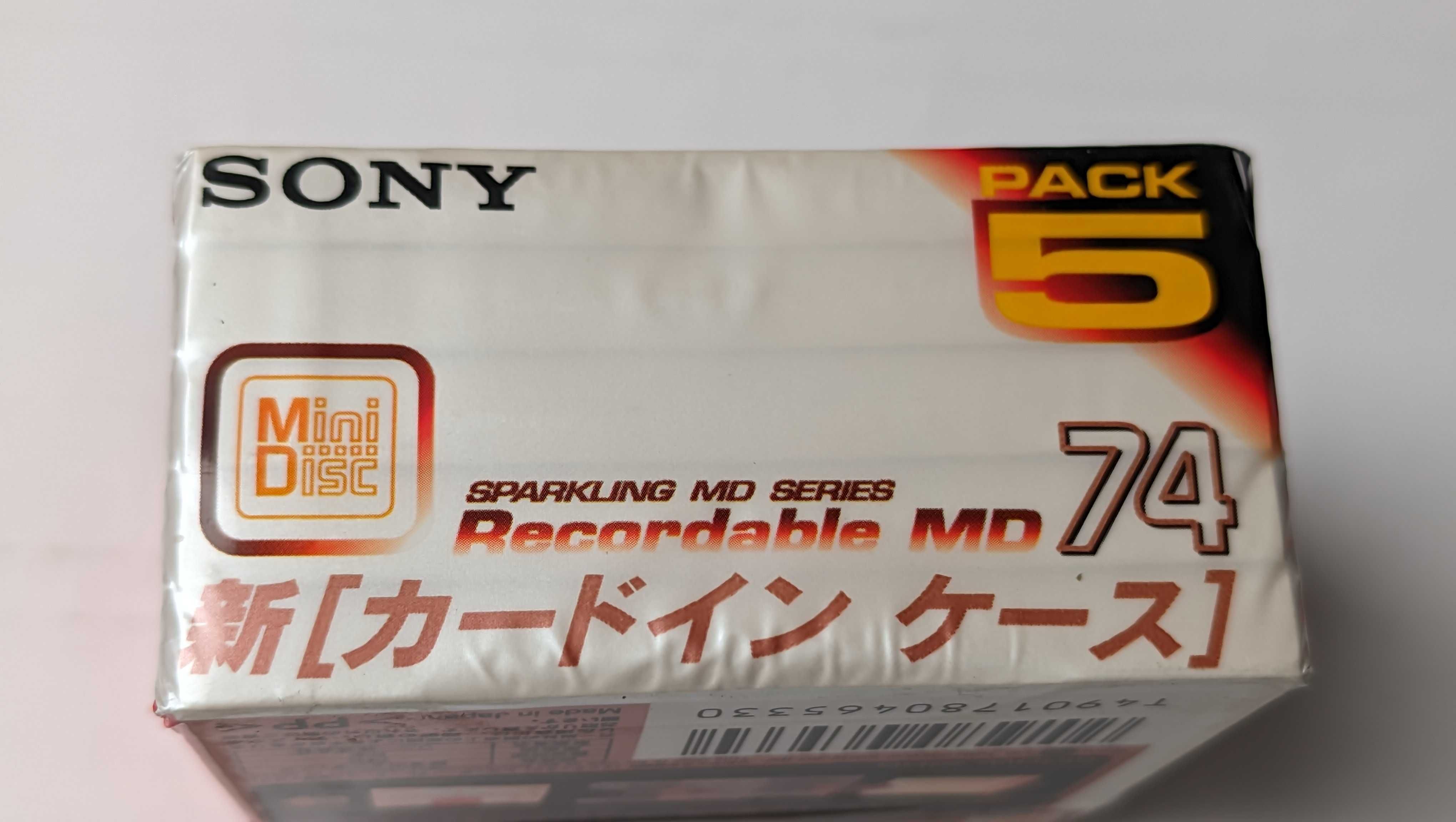 MiniDisc MD SONY Walkman Pear Orange 74 Japan 5szt-5pack