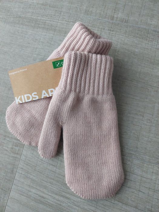 Rękawiczki dziewczęce róż 10/11 lat