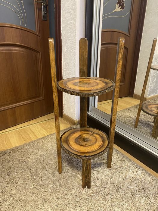 підставка на вазони з натурального дерева