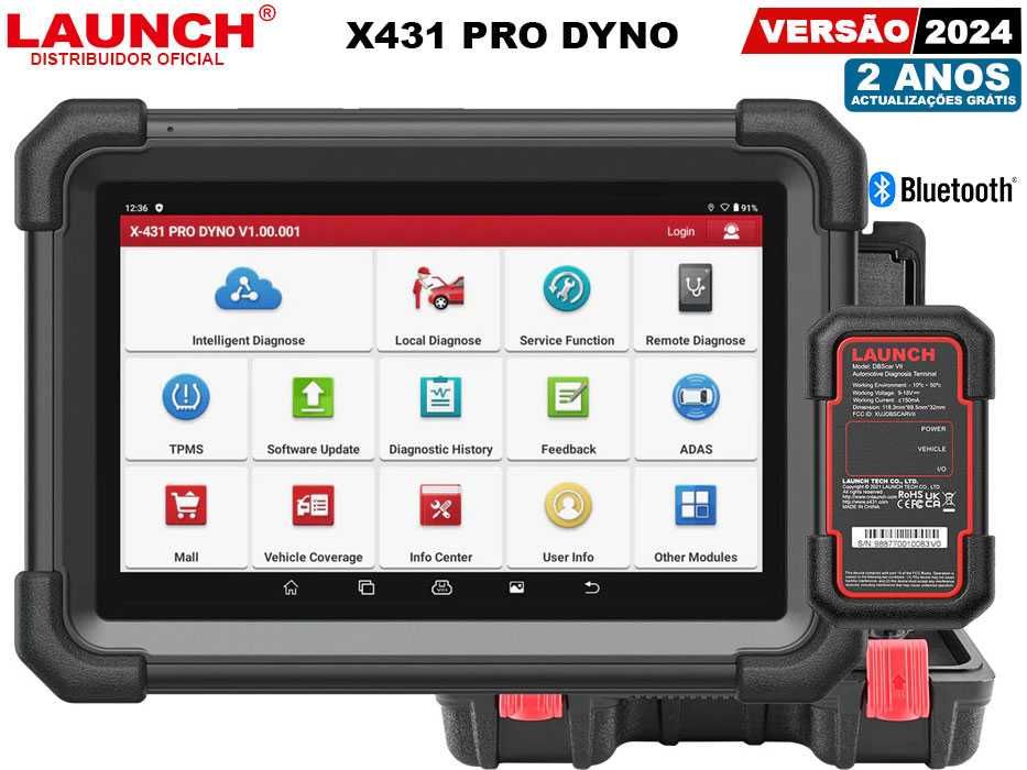 Launch X431 PRO DYNO Maq Diagnostico OBD + 36 Funções (NOVO)