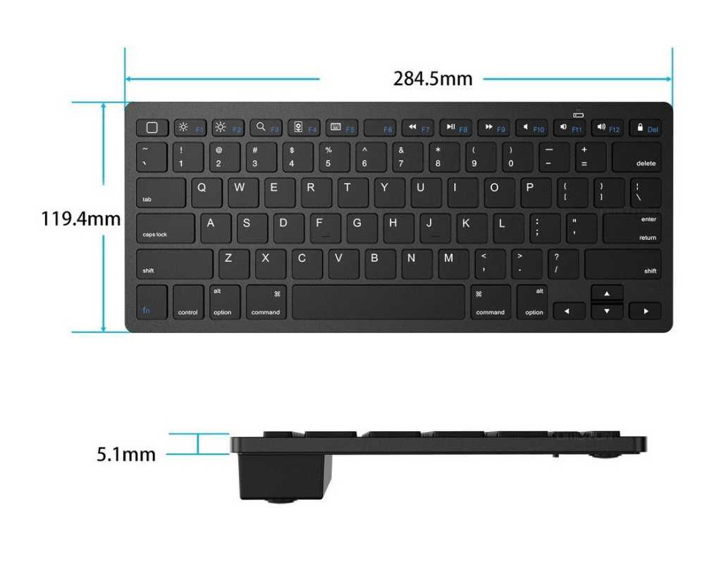 BEZPRZEWODOWA klawiatura TeckNet X315 ultra slim 2.4G USB