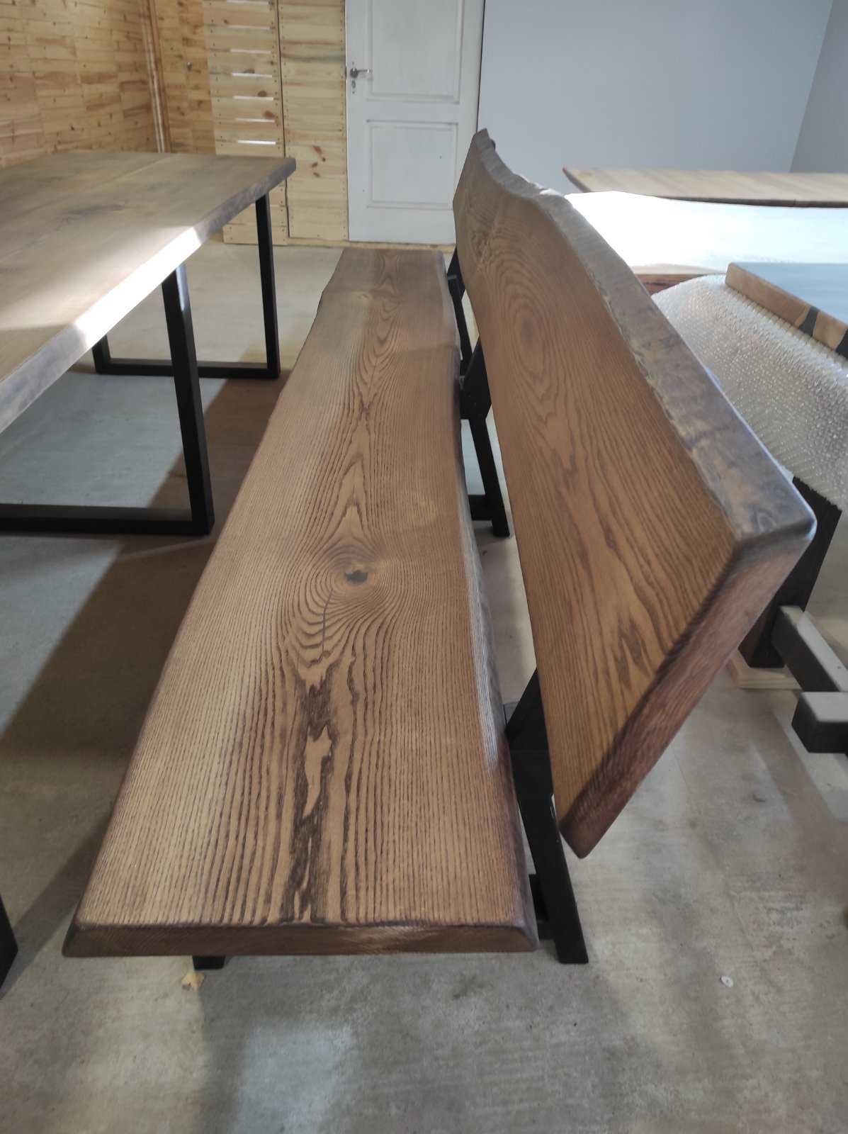 Дерев`яний стіл з масиву ясеня 300х85 з лавками/ Стол из дерева