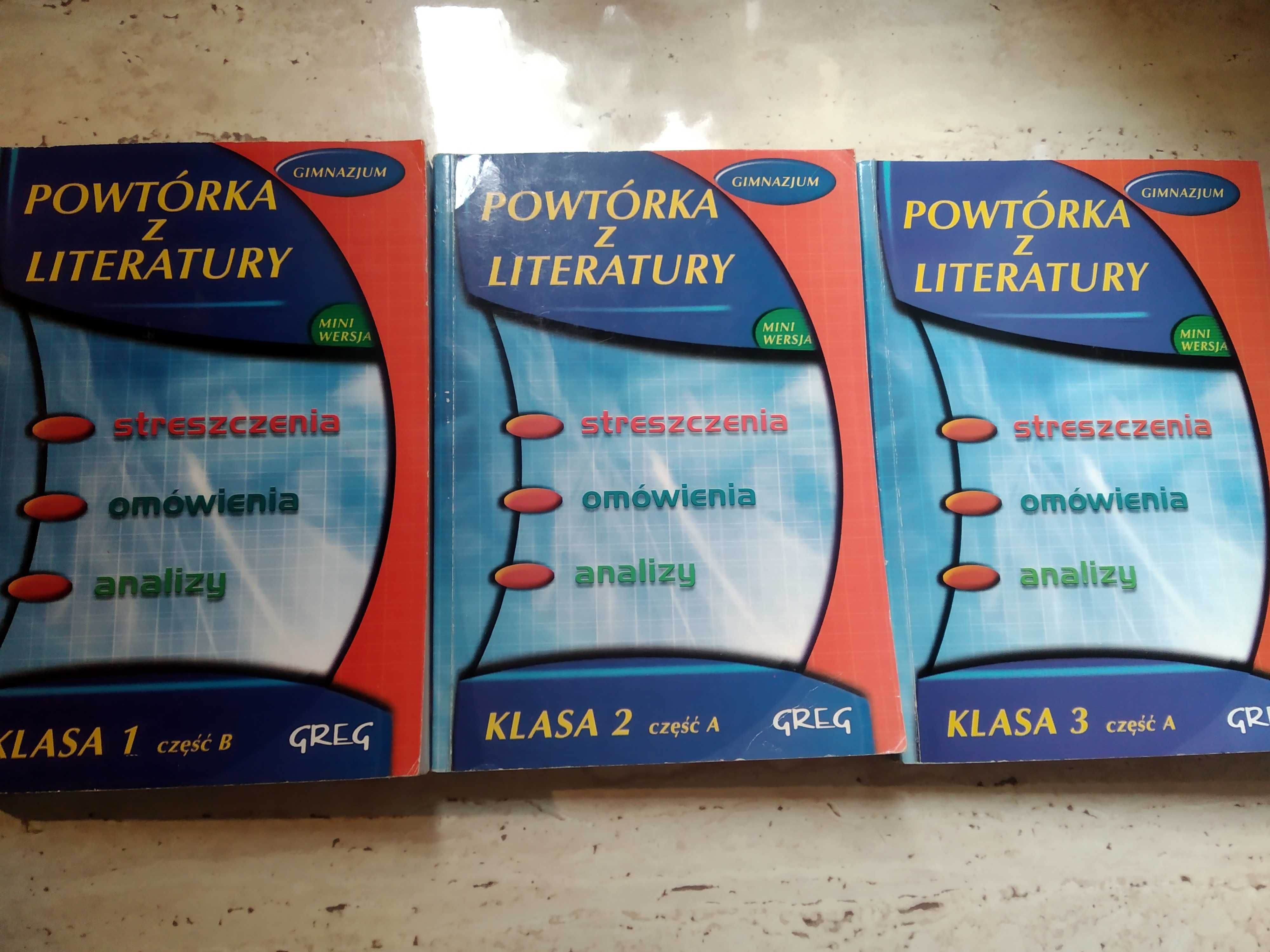 Powtórka z literatury 1-3 dawne gimnazjum