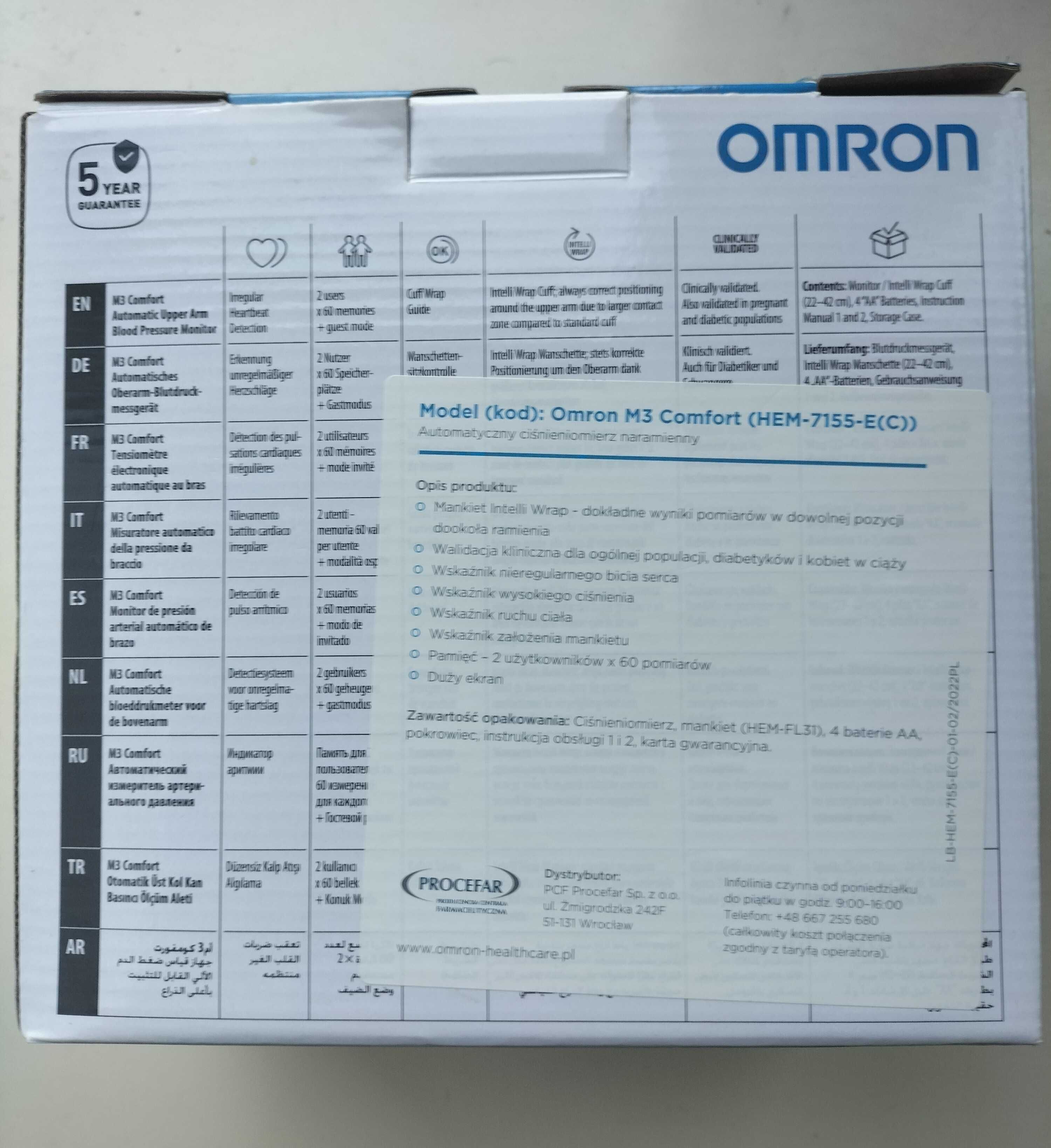 Ciśnieniomierz Omron M3 Comfort