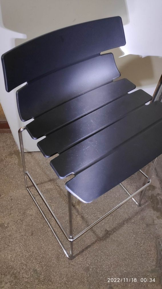 Krzesło Barowe Hoker Taboret. Stołki Wysokie stabilne - Jak Nowe
