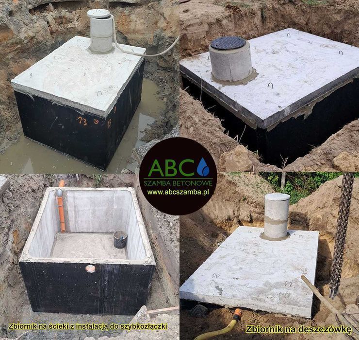 Zbiorniki betonowe na ścieki szambo deszczówkę i gnojówkę 10m3 Piwnice