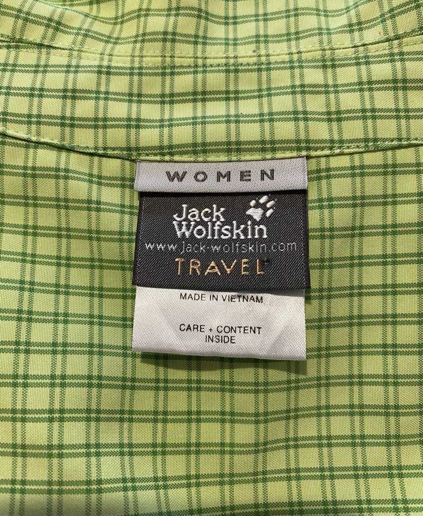 Jack Wolfskin damska bluzka koszula krótki rękaw zielona L
