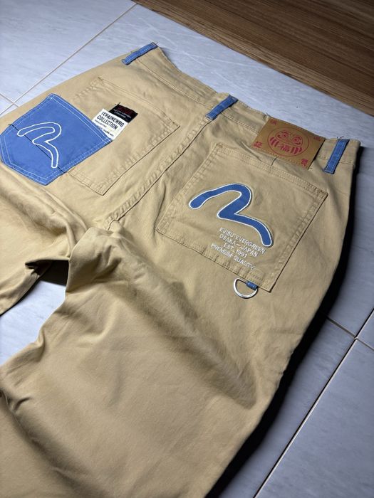 Джинси EVISU | Беж | Чоловічі M (32–31) | Японський бренд