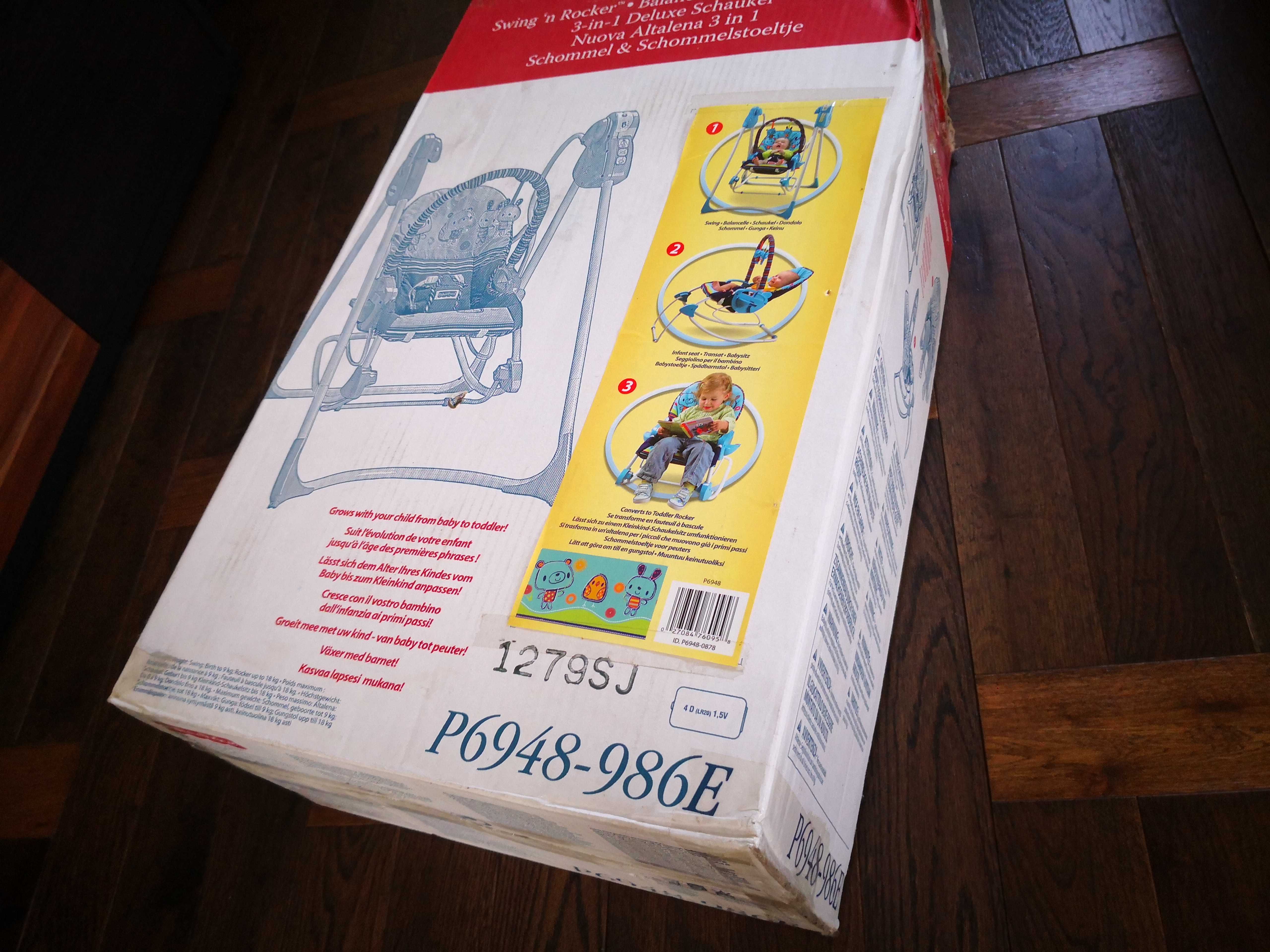 Huśtawka 3w1 leżaczek, krzesełko dla dziecka Fisher Price