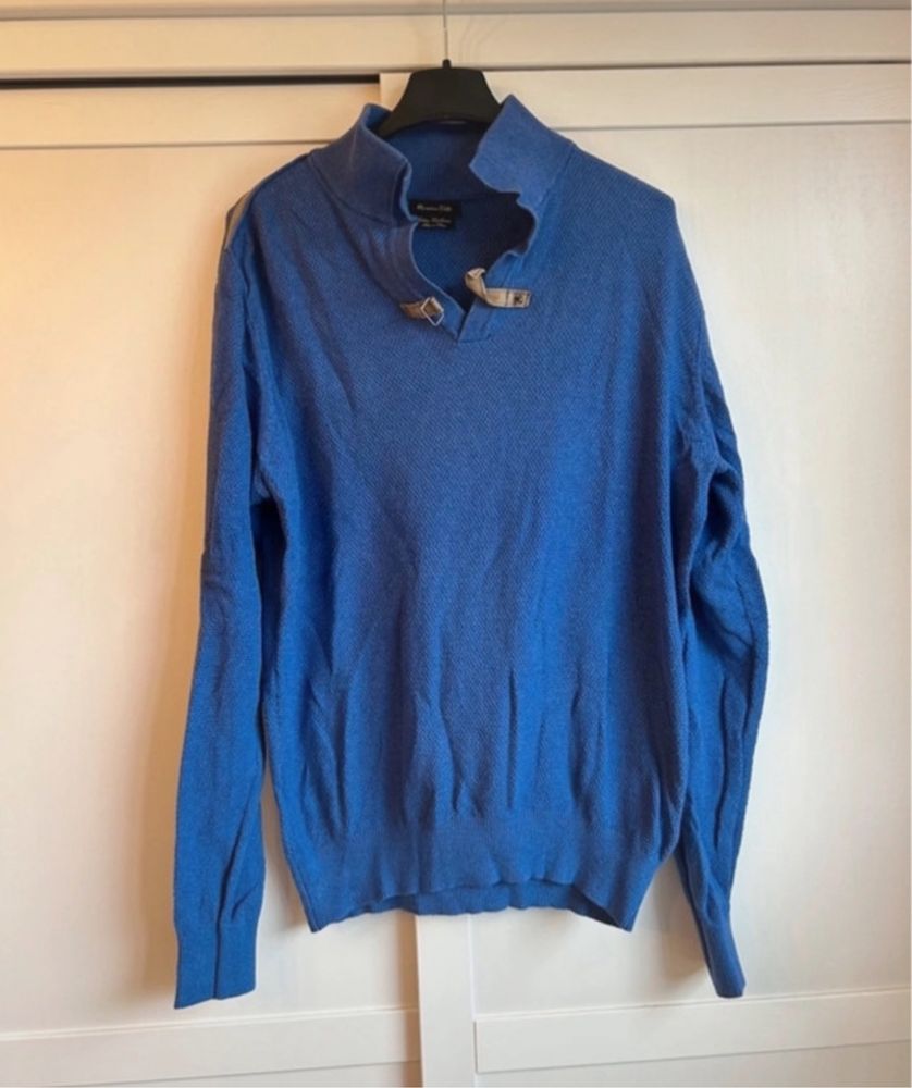 Niebieski sweter Massimo Dutti
