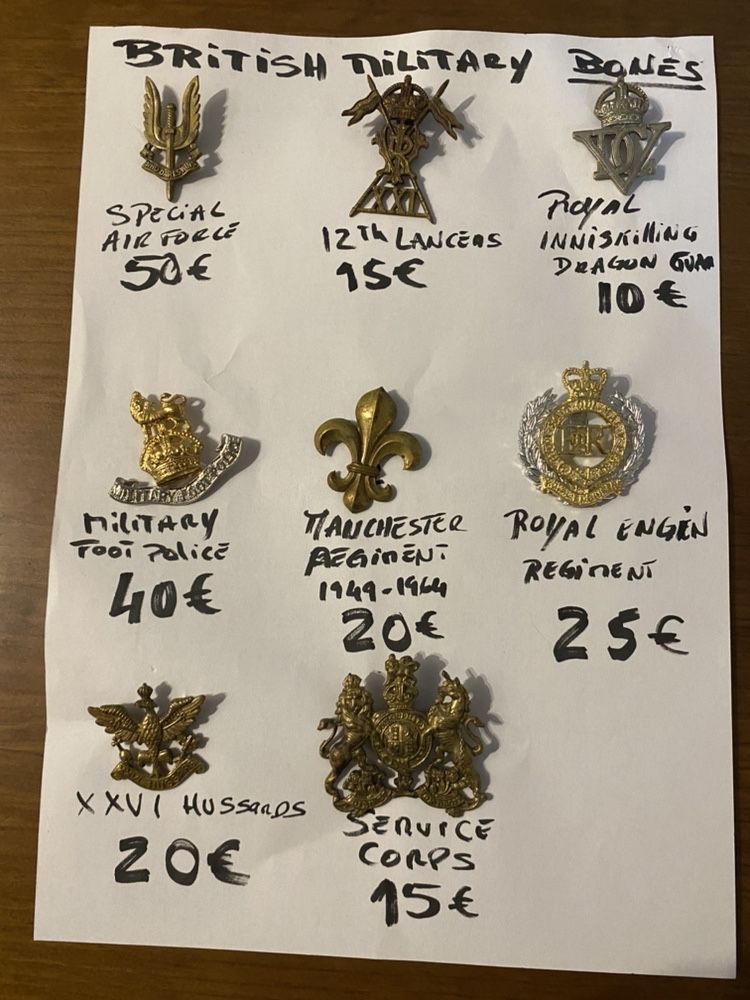 Insignias militares Exército Britanico