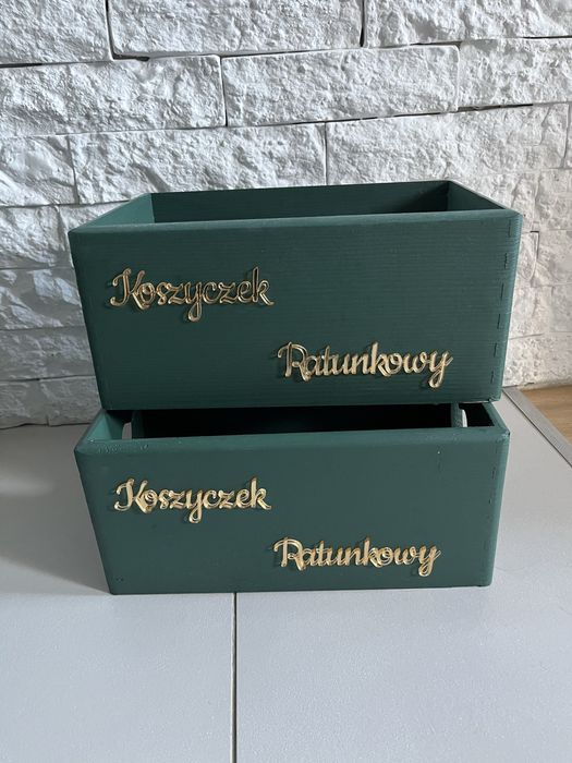 Skrzynka na koperty ślubne pudełko na obrączki koszyczki ratunkowe