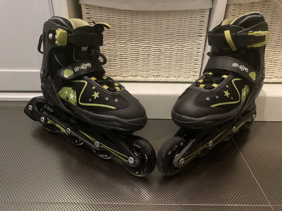 Rolki dziecięce z kauczukowymi kołami Hip- hopps regulowane roz. 29-33