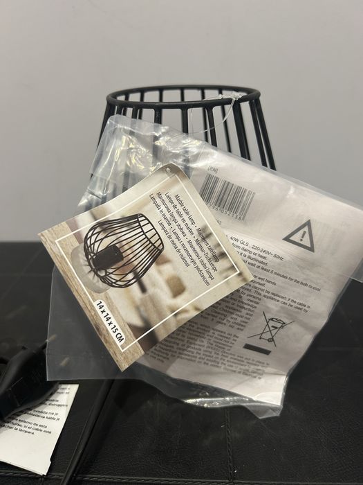 Lampka stołowa, lampka nocna z marmurową podstawą nr.7182