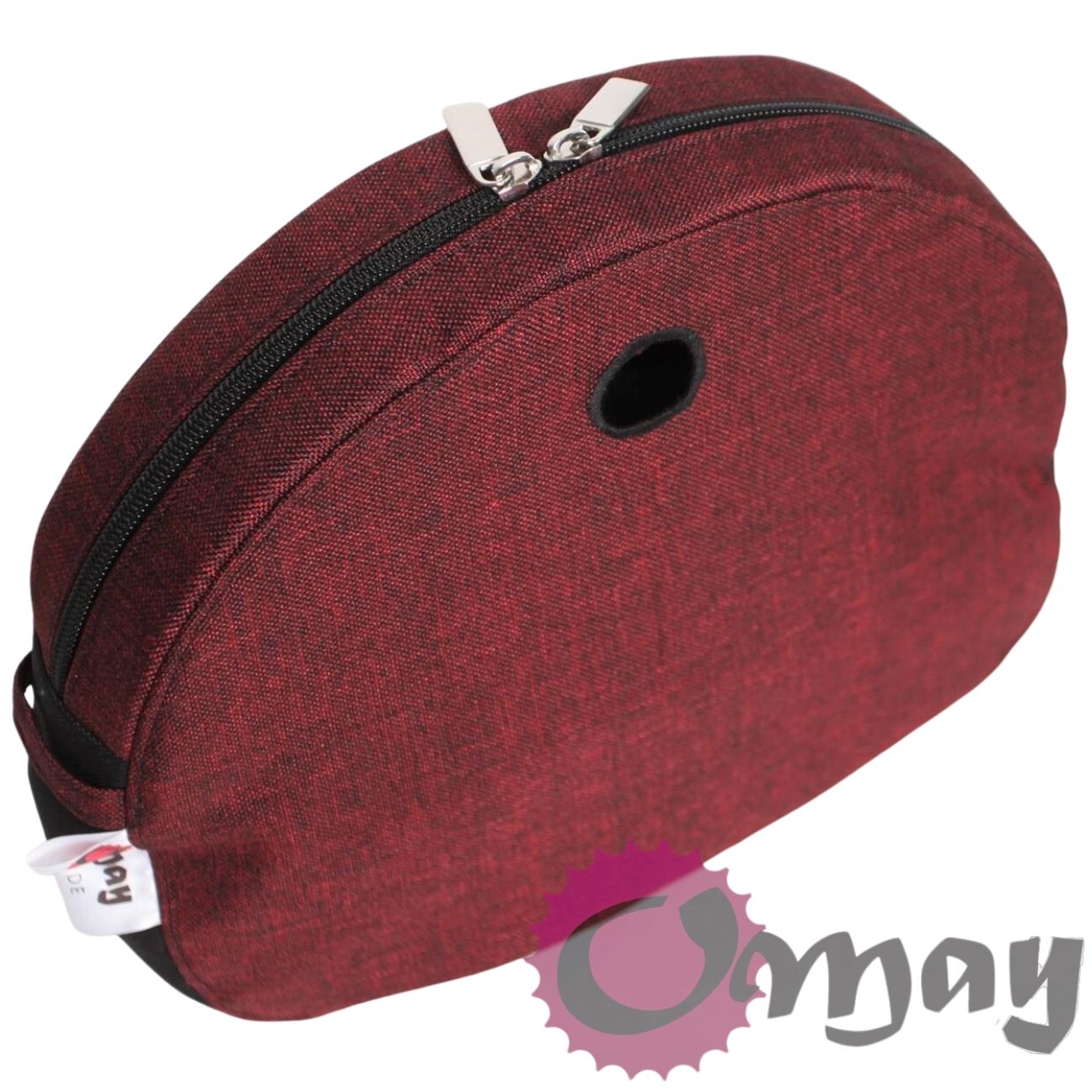Czarny organizer do OBAG MOON LIGHT len bordowy 2 kieszenie wkład OMAY