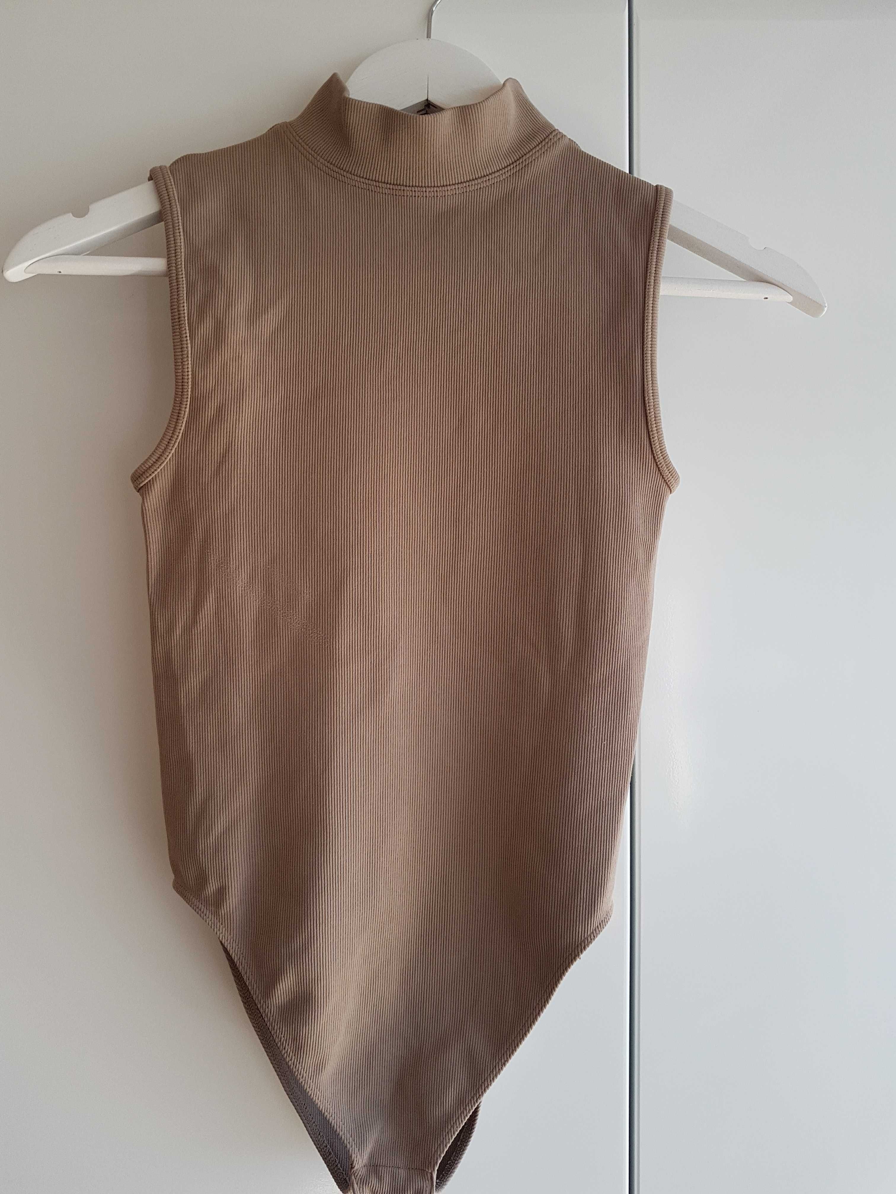 Nowość 2025:) beżowe prażkowane body PRIMARK roz XS