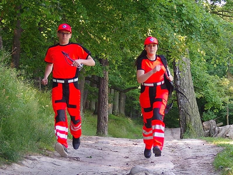 Koszulka FLUO męska RATOWNICTWO MEDYCZNE z długim rękawem niebieskie l