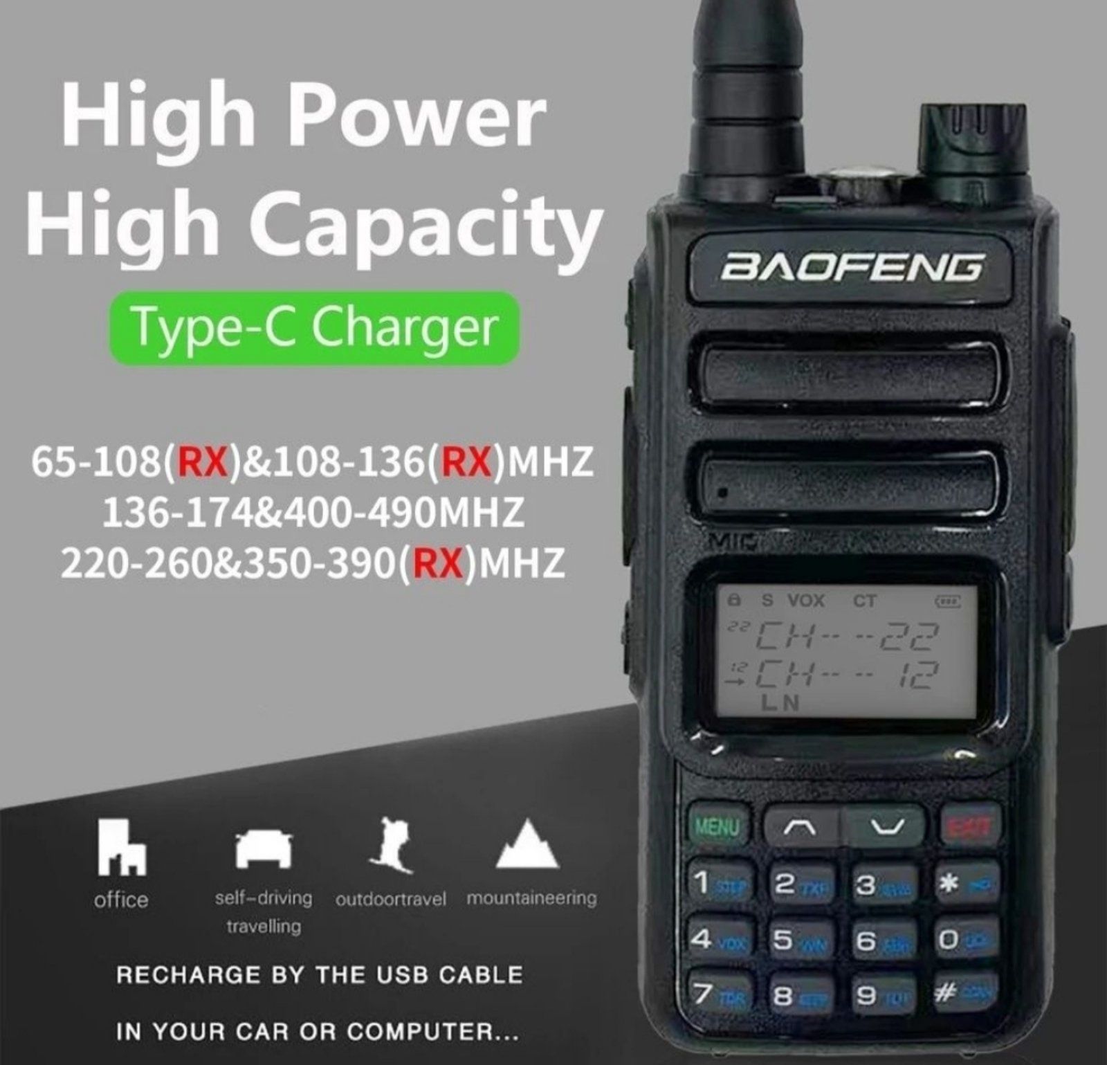 Радиостанции Baofeng DM-1701, DR-1801UV, DR-1802U, UV-5R, TX-15SX