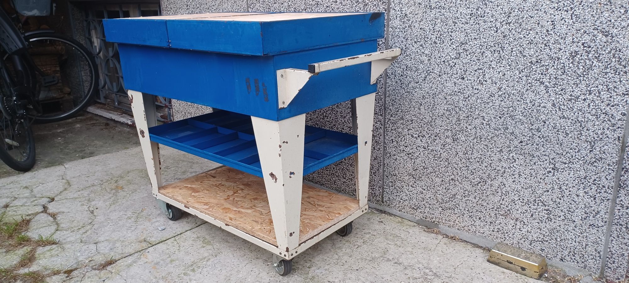 Stolik narzędziowy blat roboczy szafka na kółkach