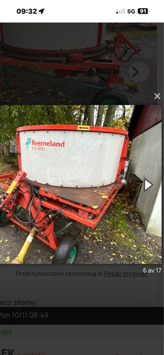 Ścielarka do słomy Rozdrabniacz Kverneland KD 806